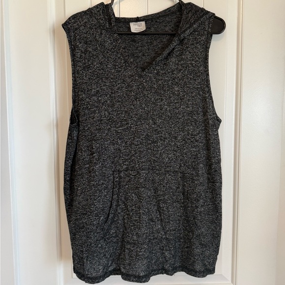 Danskin super soft casual dark grey hooded vest women's L - Picture 1 of 7